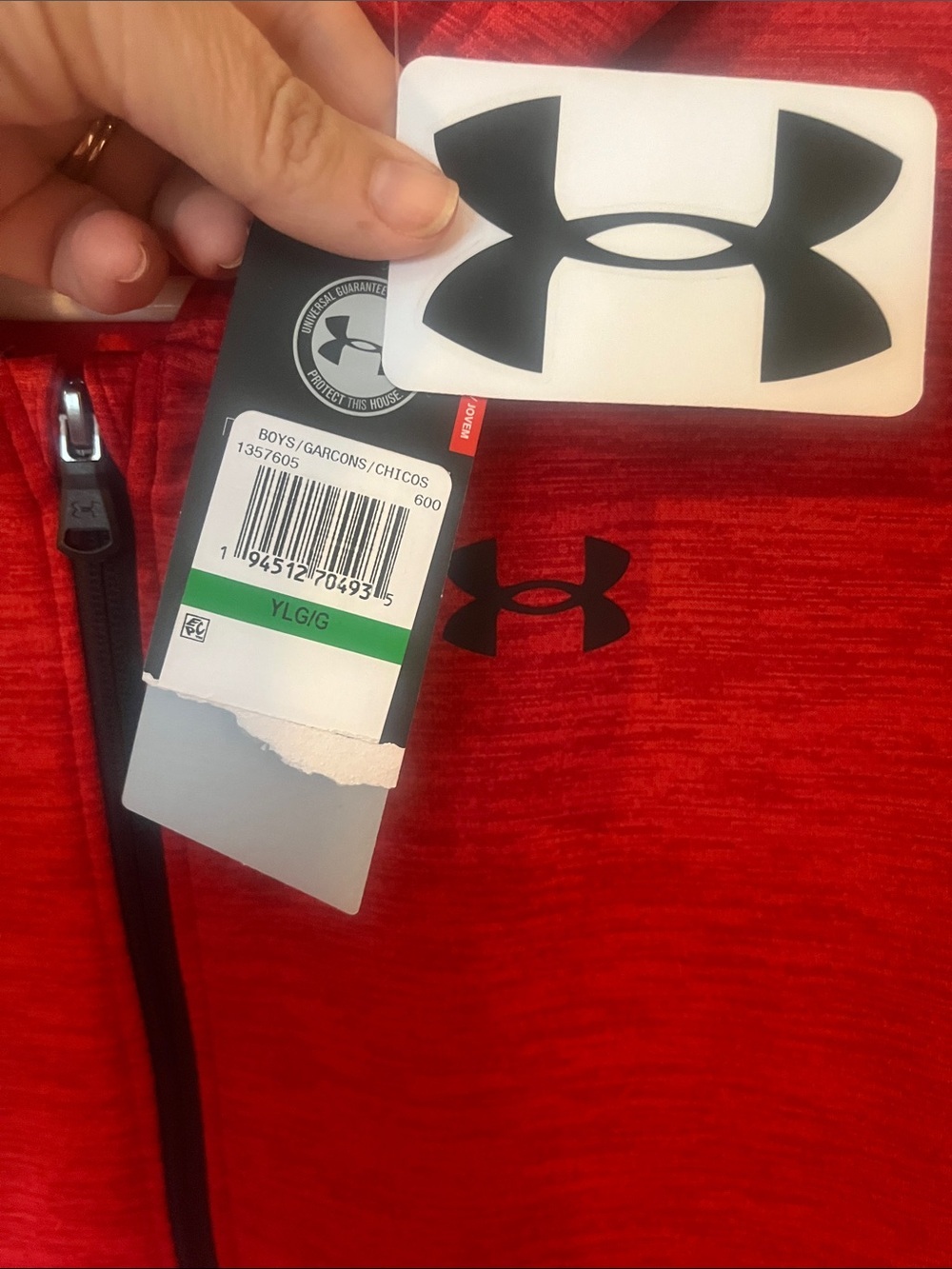 Under Armour Boys ColdGear Full Zip Hoodie – YLG / Large – NWT - Picture 2 of 5